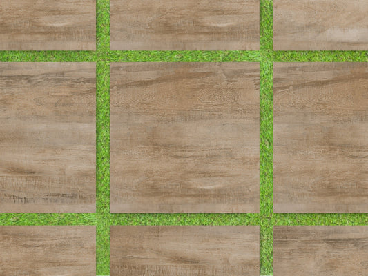 Redwood Brown Stone-Look Porcelain Paver 24x24 3/4"