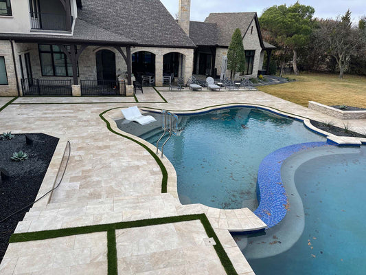 Diane Royal Marble Leather Bullnosed 16x48 2" Pool Coping