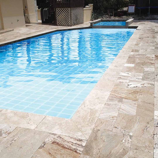 Leonardo Travertine Eased Edge 16x24 2" Pool Coping