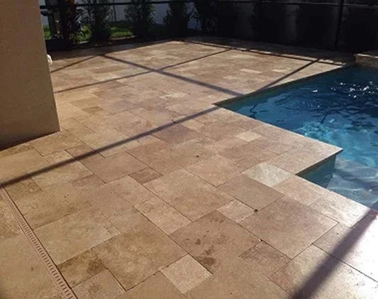 Noce Travertine Eased Edge 24x72 2" Tread/Cap