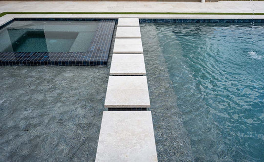 Moon Cream Marble Leather 24x36 2" Paver
