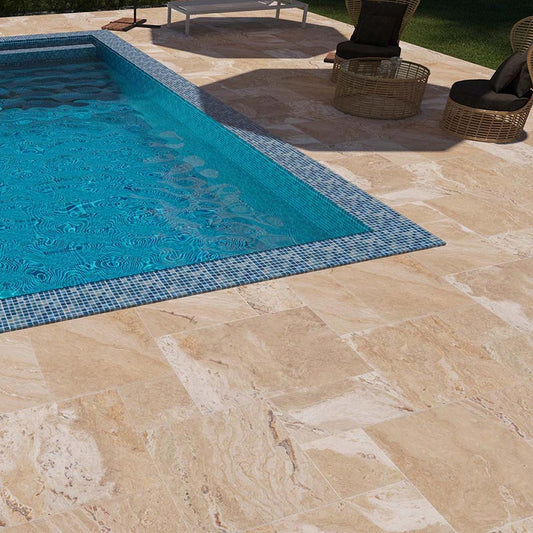 Leonardo Travertine Tumbled 16x24 1-1/4" Paver