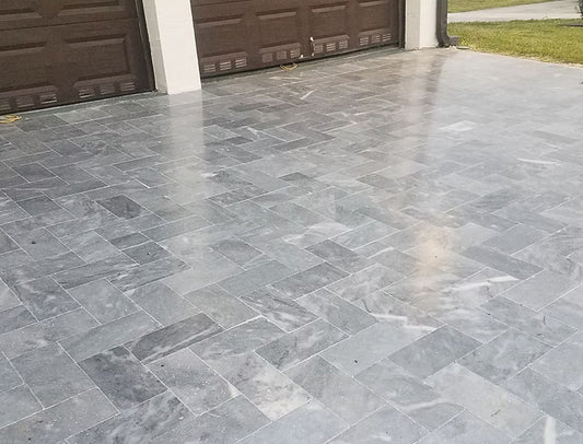 Ocean Blue Marble Tumbled 12x24 1-1/4" Paver