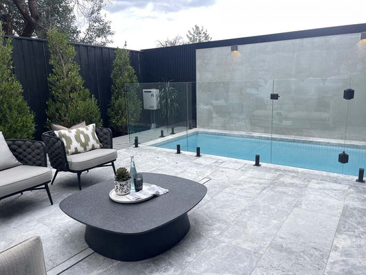Tundra Grey Marble Sandblasted 24x24 2" Paver