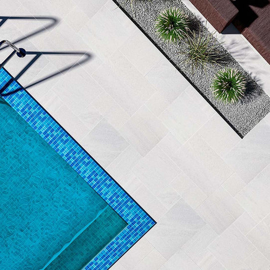 Ice White Marble Sandblasted 24x36 2" Paver