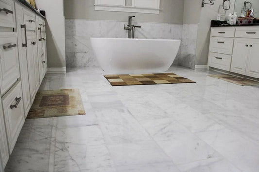 Ibiza White Marble Leather 24x36 2" Paver