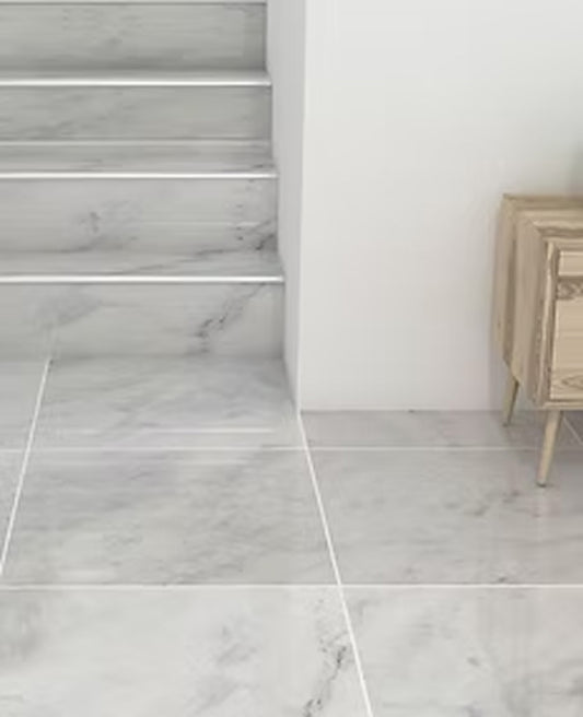 Ibiza White Marble Leather 24x24 2" Paver