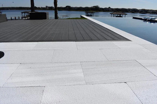 Ibiza White Marble Sandblasted 24x36 2" Paver