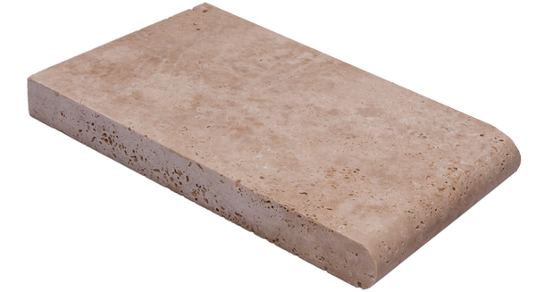 Ivory Travertine Bullnosed 6x12 1-1/4" Pool Coping
