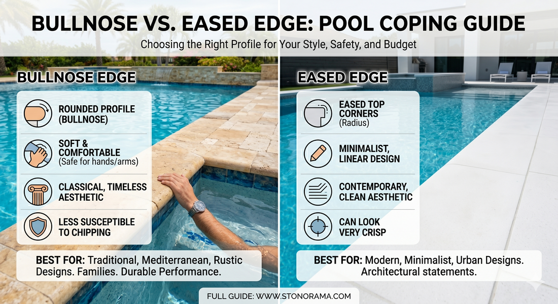 Bullnose vs. Eased Edge How to Choose the Right Pool Coping Profile - Stonorama.com