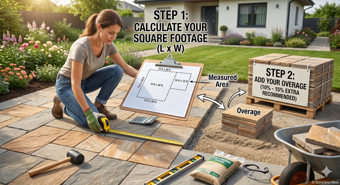 How to Calculate Square Footage and Overage for Your Hardscape Project - Stonorama.com