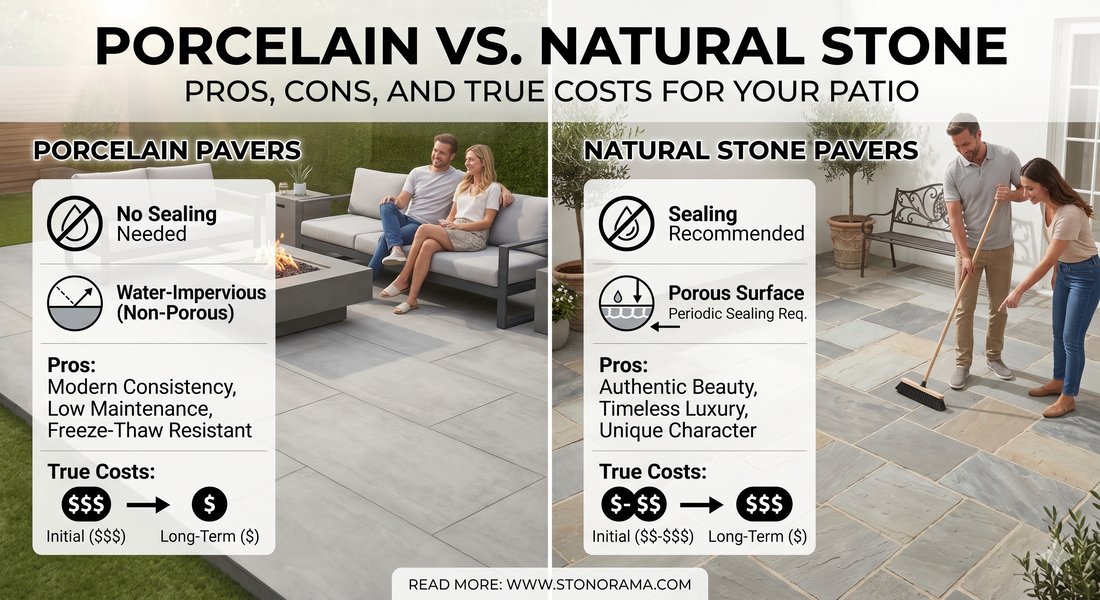 Porcelain Pavers vs. Natural Stone Pros, Cons, and True Costs
