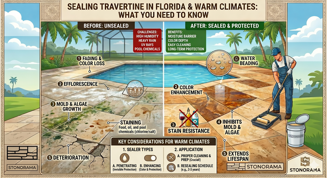 Sealing Travertine in Florida & Warm Climates: What You Need to Know