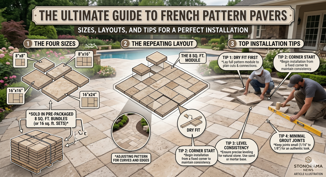 The Ultimate Guide to French Pattern Pavers Sizes, Layouts, and Tips - Stonorama.com
