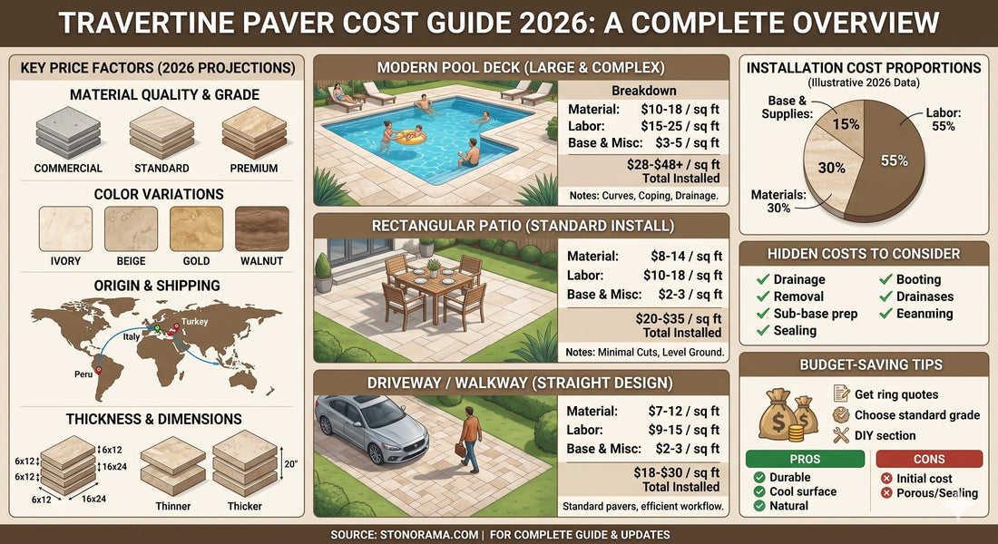 Travertine Pavers Cost Guide 2026