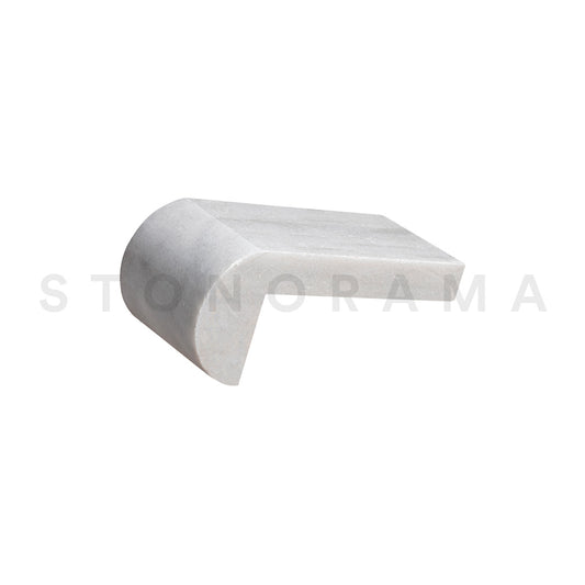 Ice White Marble Leather Remodeled 12x12 1-1/4" Pool Coping