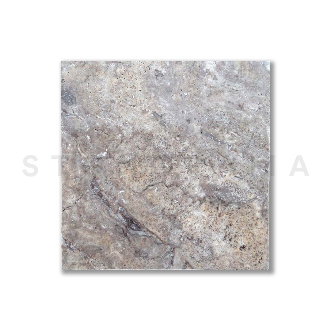 Silver Travertine Tumbled 24x24 2" Paver