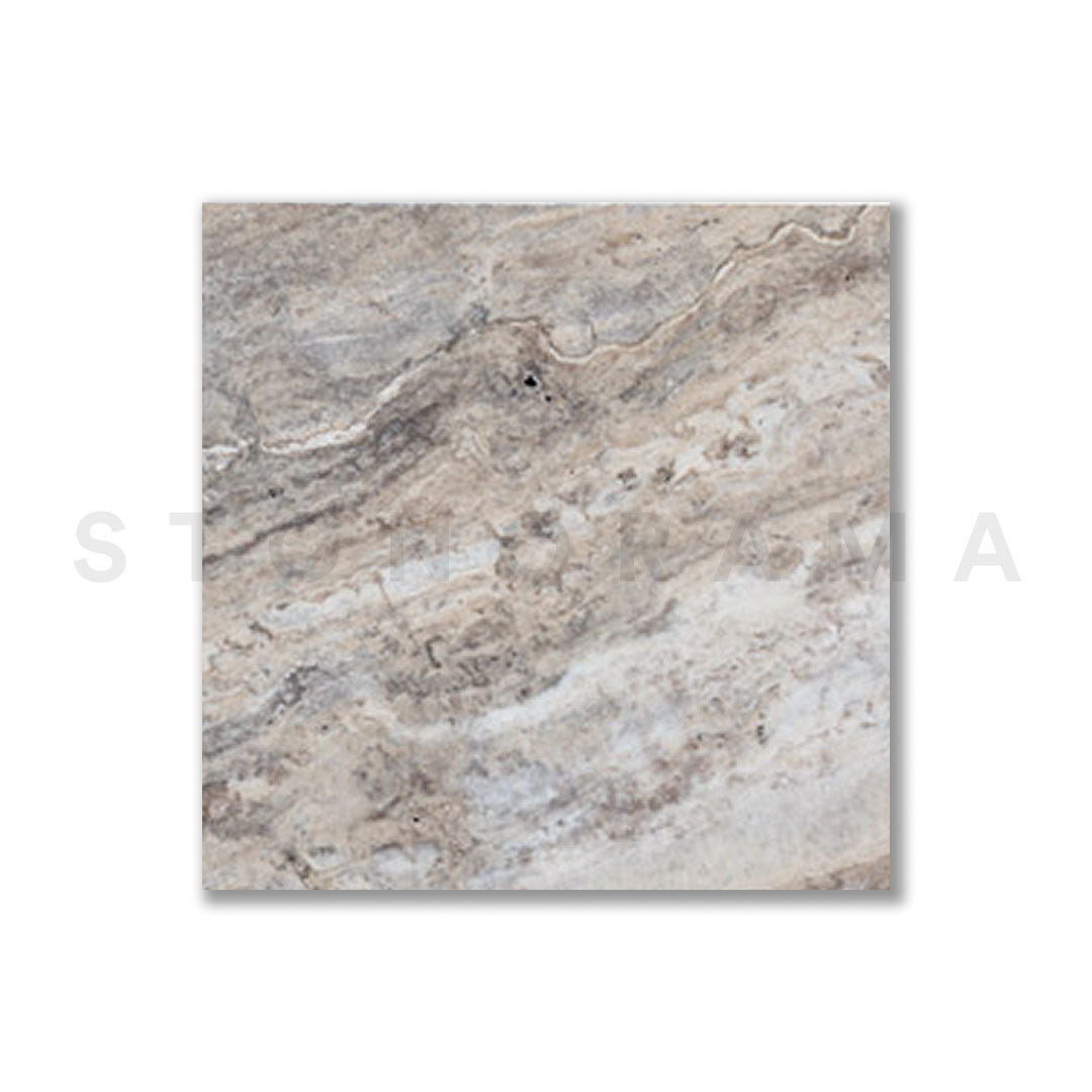 Silver Alaska Travertine Tumbled 24x24 1-1/4" Paver