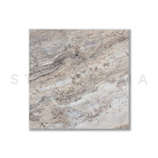 Silver Alaska Travertine Tumbled 24x24 1-1/4" Paver
