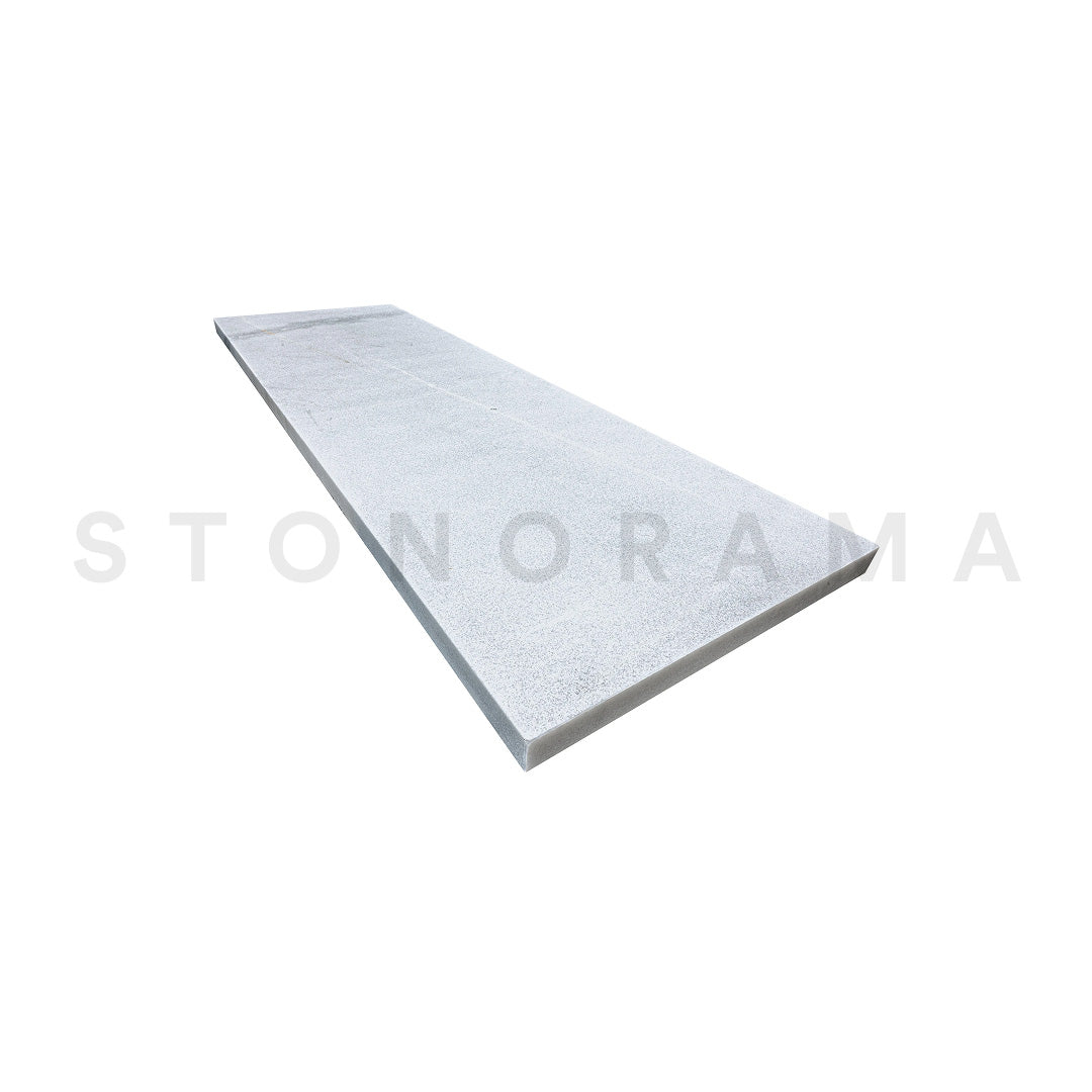 Ice White Marble Sandblasted Eased Edge 24x72 2" Tread/Cap