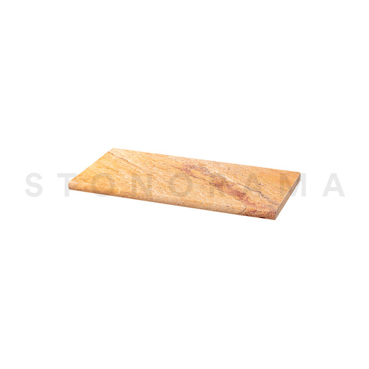 Autumn Blend Travertine Bullnosed 16x24 2" Pool Coping