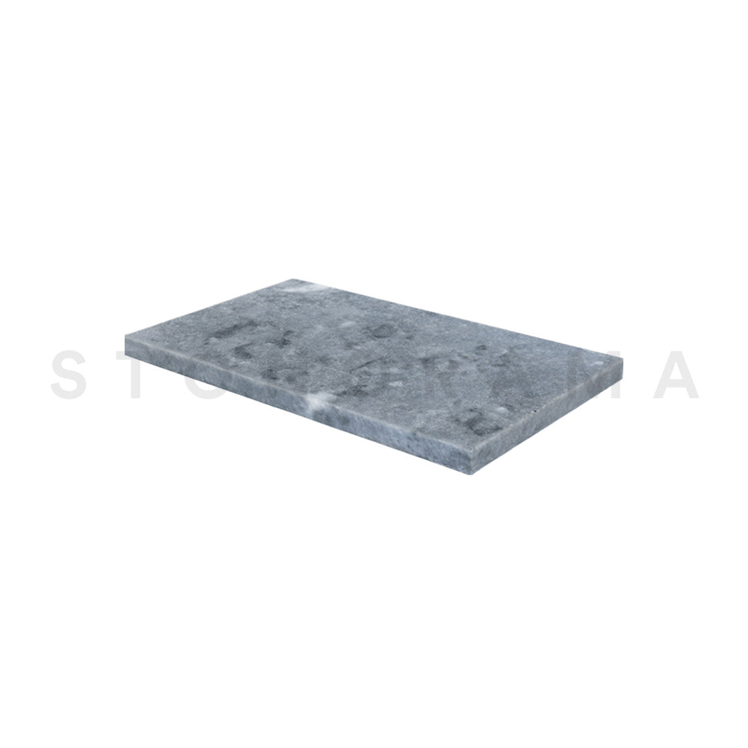 Ocean Blue Marble Leather Eased Edge 24x72 2" Tread/Cap