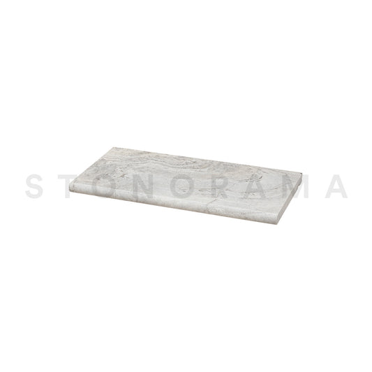 Silver Alaska Travertine Bullnosed 16x48 2" Pool Coping