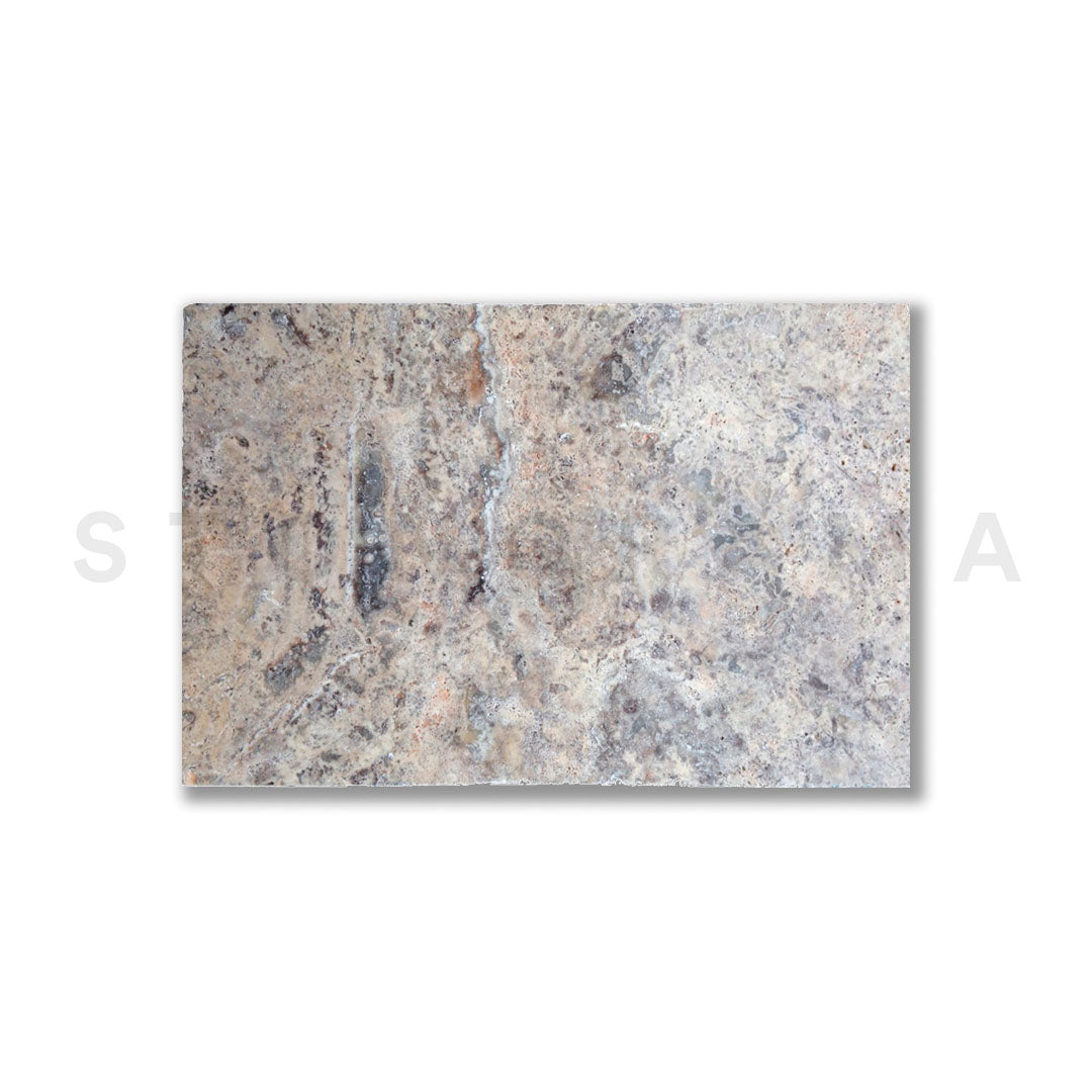 Silver Travertine Tumbled 24x36 2" Paver