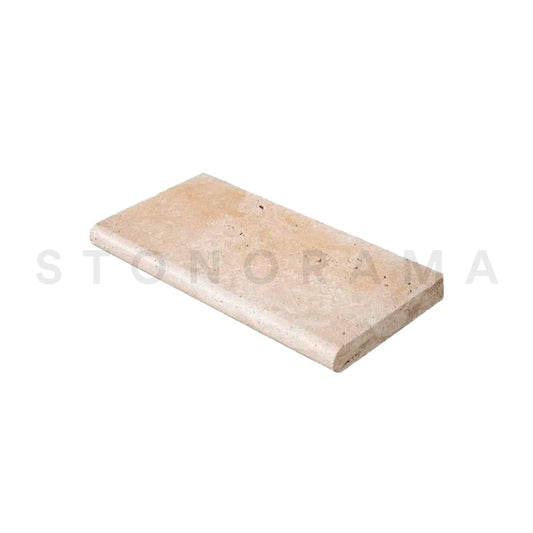 Ivory travertine eased edge tread