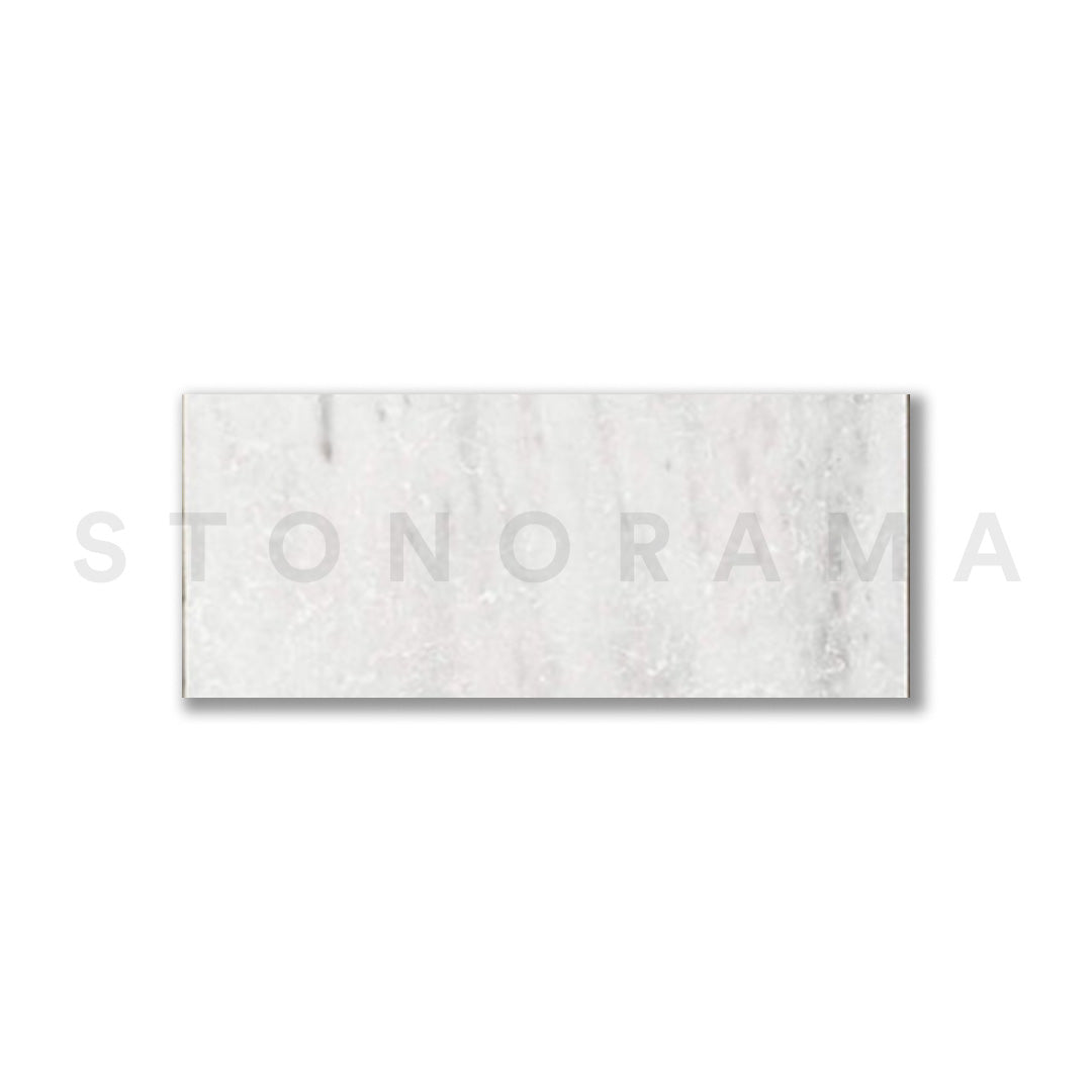 Bursa White Marble Leather 24x48 2" Paver
