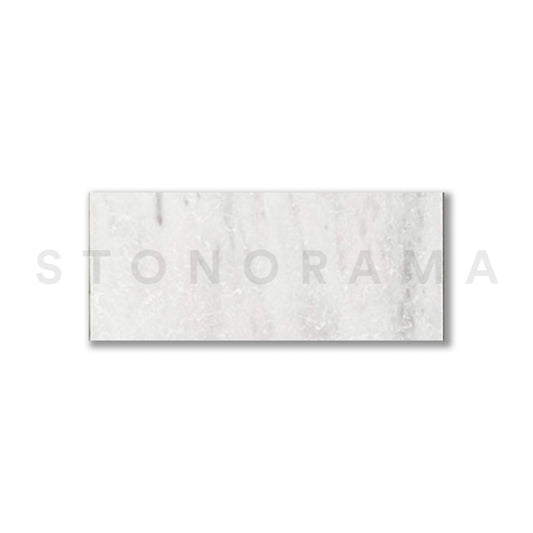 Bursa White Marble Leather 24x48 2" Paver