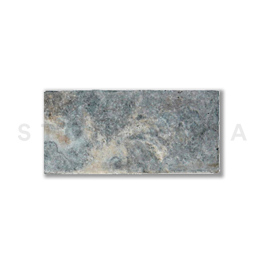 Silver Travertine Tumbled 24x48 2" Paver