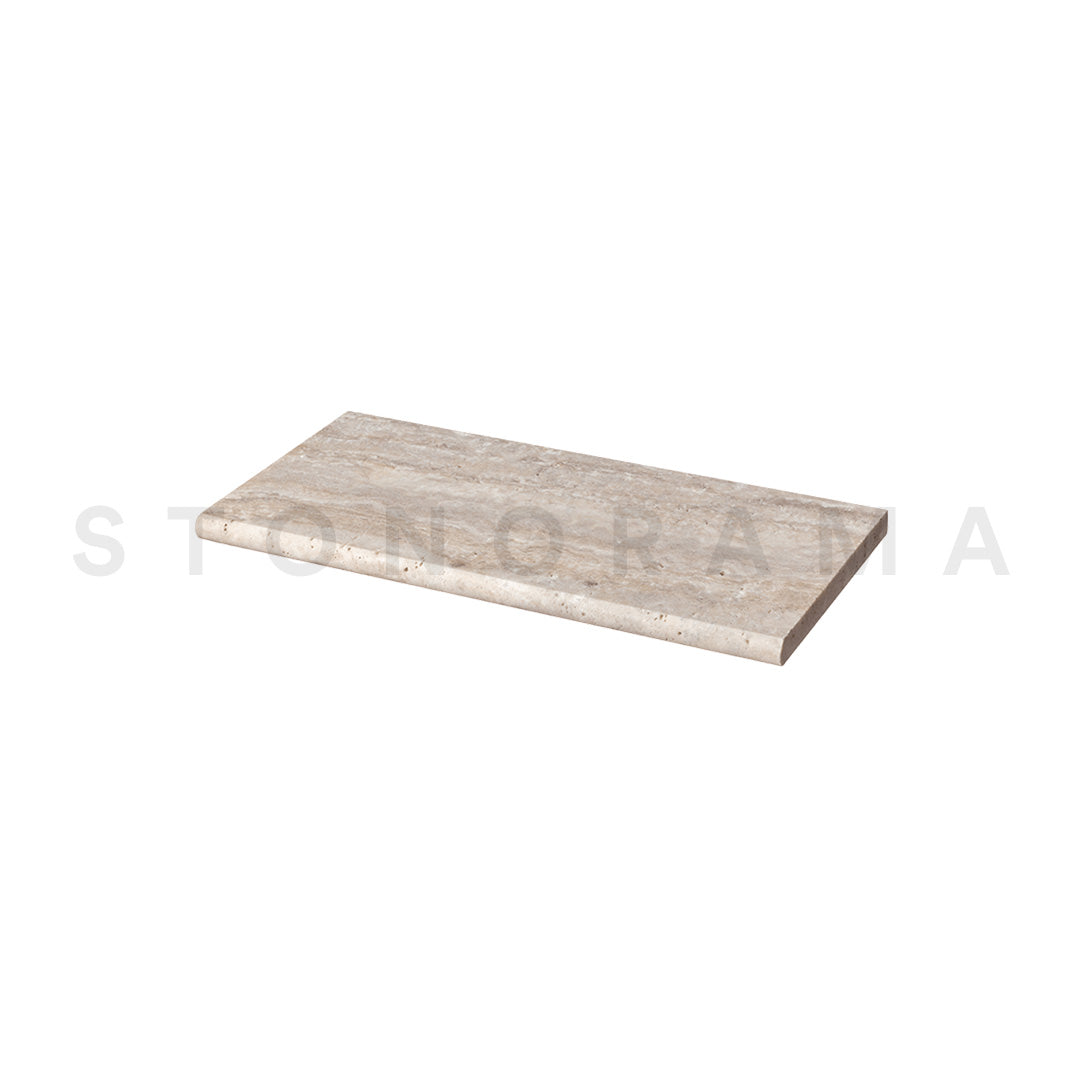 Silver River Travertine Bullnosed 16x48 2" Pool Coping