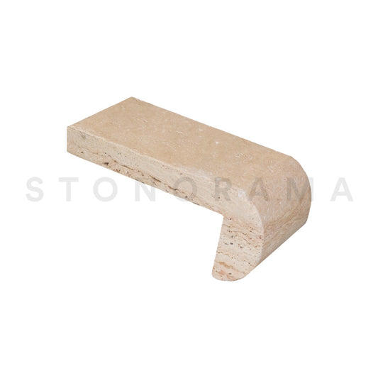 Ivory travertine remodeled pool coping