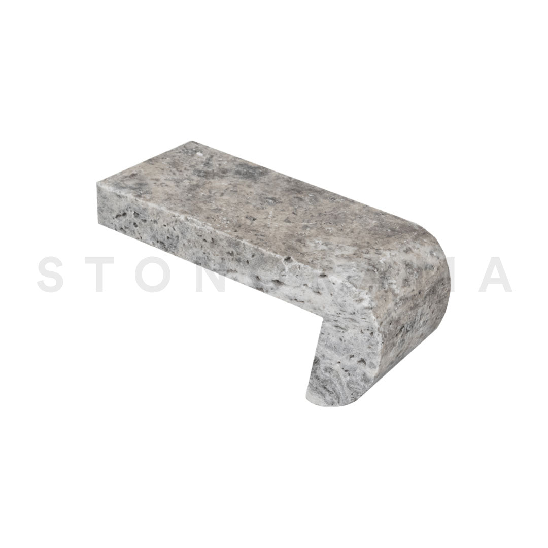 Silver Travertine Remodeled 4x9 1-1/4" Pool Coping
