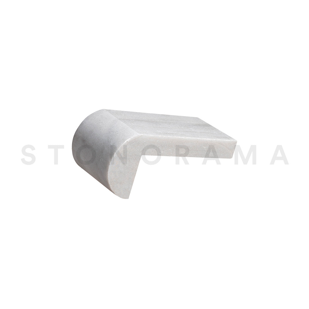 Ice White Marble Leather Remodeled 4x9 1-1/4" Pool Coping