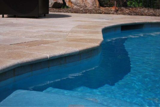 Walnut Travertine Remodeled 12x12 1-1/4" Pool Coping