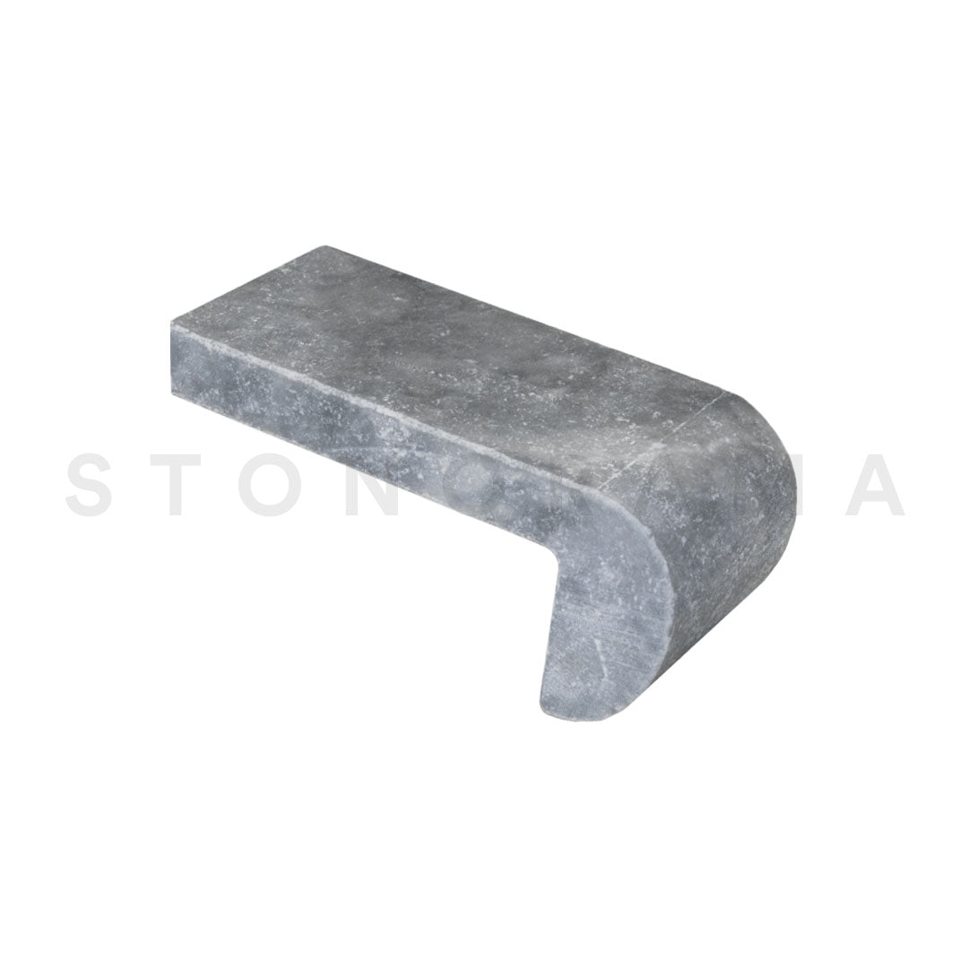 Ocean Blue Marble Leather Remodeled 12x12 1-1/4" Pool Coping