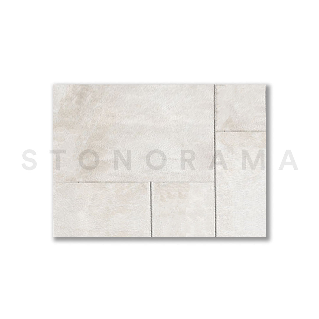 Crema Pearl Marble Sandblasted French Pattern 1-1/4" Paver