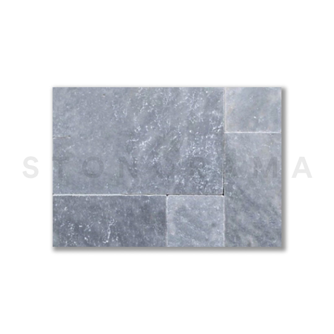 Ocean Blue Marble Tumbled French Pattern 1-1/4" Paver