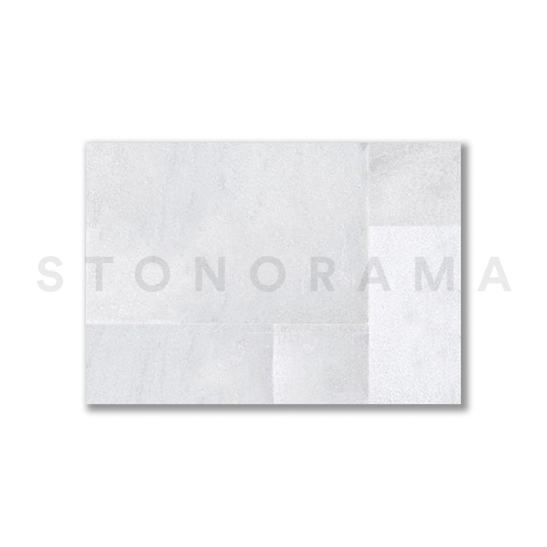 Ice White Marble Sandblasted French Pattern 1-1/4" Paver