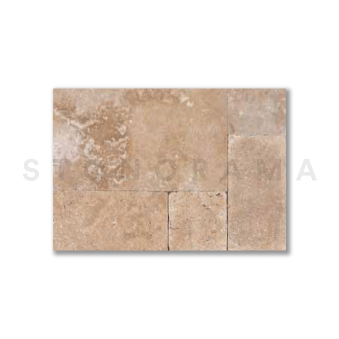 Noce Travertine Tumbled French Pattern 1-1/4" Paver