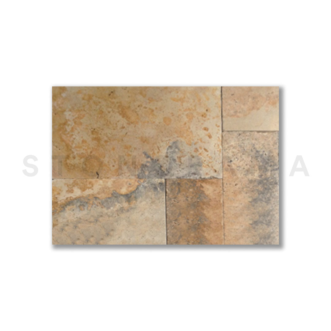 Country Classic Travertine Tumbled French Pattern 1-1/4" Paver