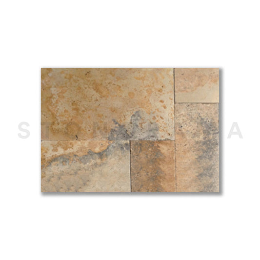 Country Classic Travertine Tumbled French Pattern 1-1/4" Paver