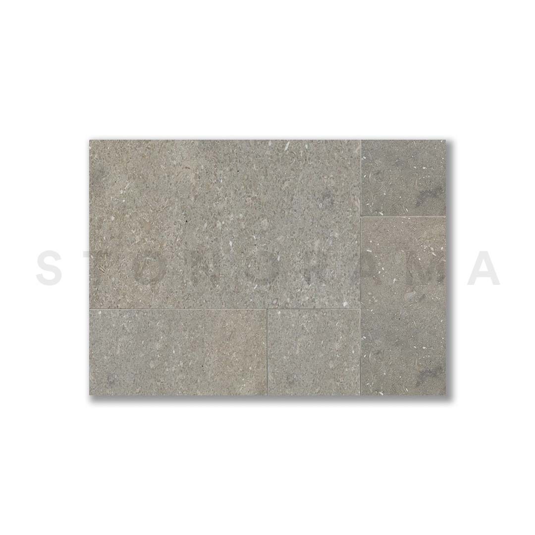 Pistachio Limestone Leather French Pattern 1-1/4" Paver