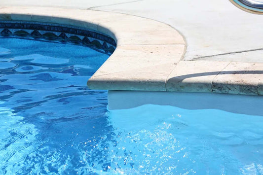 Ivory Travertine Eased Edge 12x24 2" Pool Coping