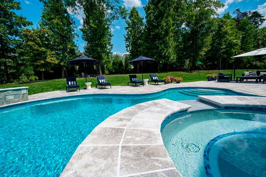 Tundra Grey Marble Sandblasted Bullnosed 16x48 2" Pool Coping