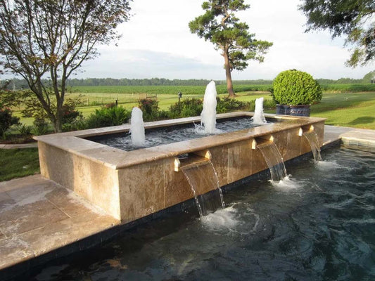 Noce Travertine Remodeled 12x12 1-1/4" Pool Coping