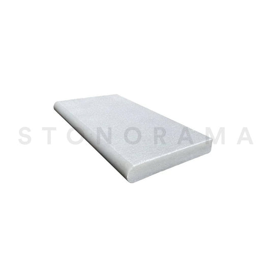 Bursa White Marble Sandblasted Bullnosed 16x48 2" Pool Coping