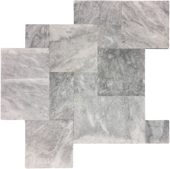 Catalina Blue Marble Leather French Pattern 1-1/4" Paver